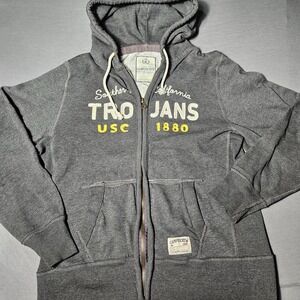 USC Trojans Campus Crew Full Zip Hoodie Mens XL Charcoal Grey Southern Cal
